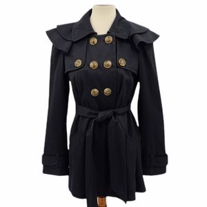 Leifs Dottir Black trench Coat